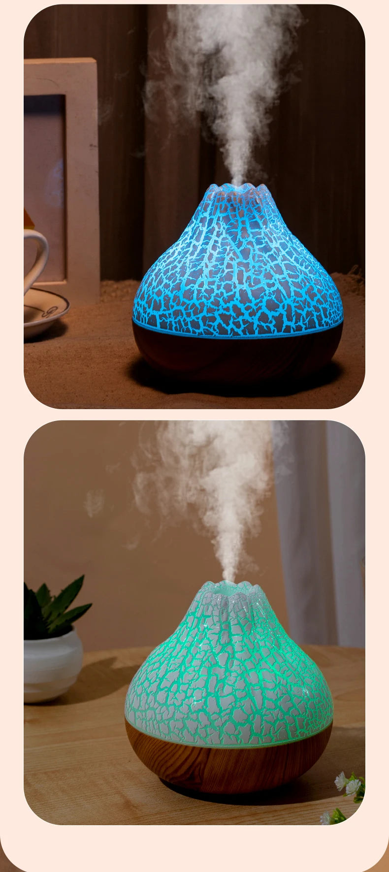 Volcano Air Humidifier Desktop Water Mist