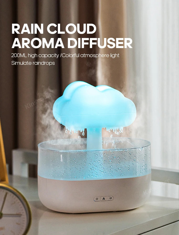 Rain Clouds Aroma Raindrops Air Humidifier Ultrasonic Sprayer