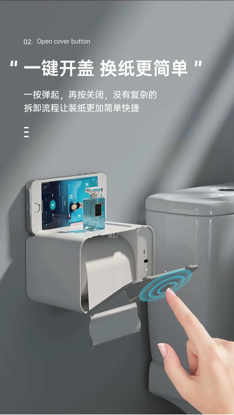 Automatic Smart Toilet Paper Dispenser Wall-Mounted