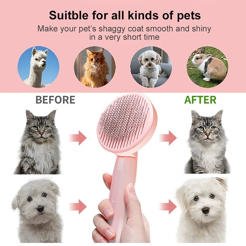 Pet Grooming Brush for Cats & Dogs