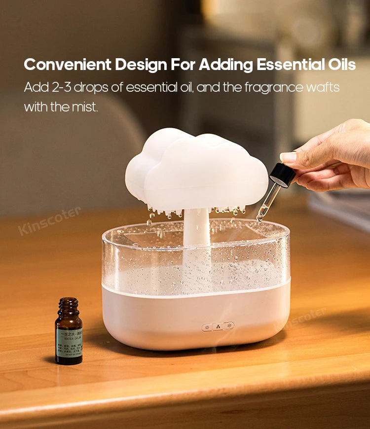 Rain Clouds Aroma Raindrops Air Humidifier Ultrasonic Sprayer